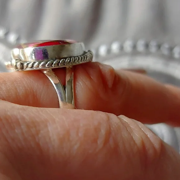 Rose Pink Turquoise ring - Picture 3 of 6